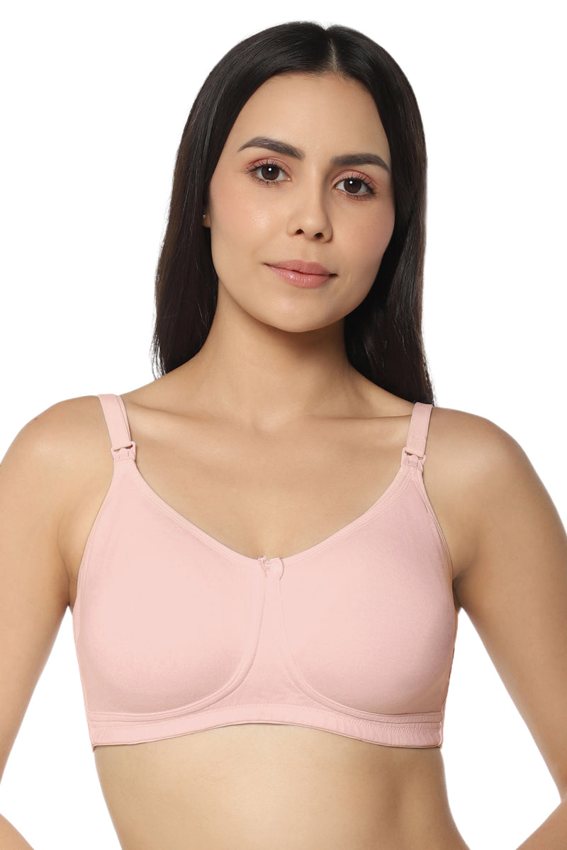 Buy Body Best Cotton Bra for Women, Non Wired Full Coverage Regular Bra for  Women (34, Blue) at