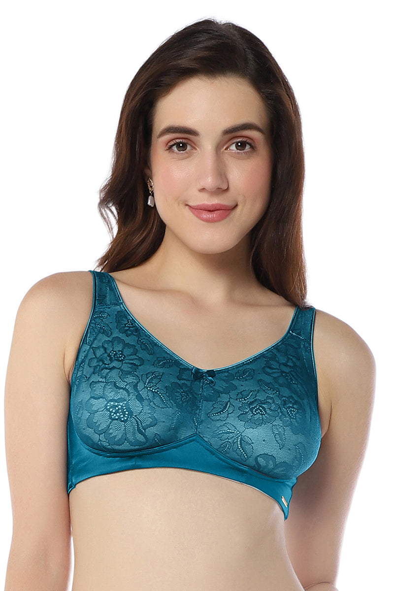 Buy AMANTE Black Womens Lace Non Padded Non Wired Full Coverage Bra
