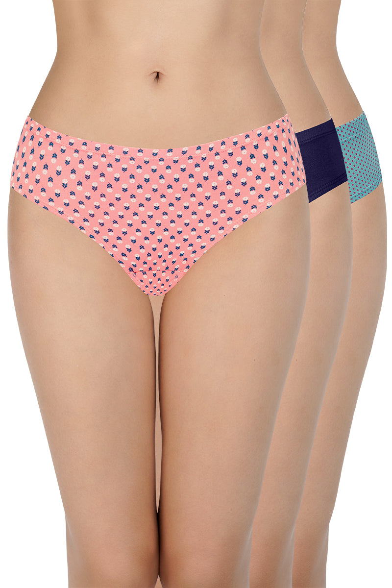 So Intimates Womens Hipsters Underwear Panties Size L Pink Polka