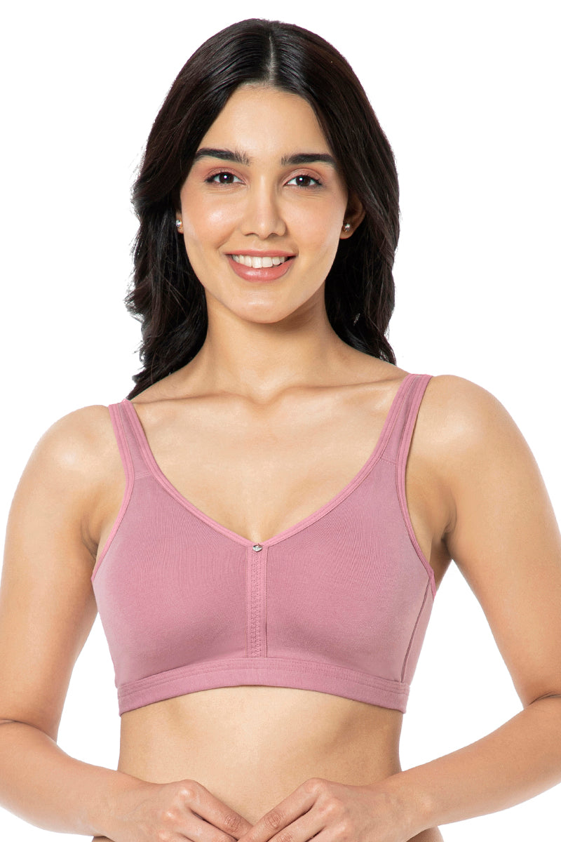 Buy Dollar Missy Women Wire Free Non Padded Salmon Rose color Crossover  Support Bra Online at Best Prices in India - JioMart.
