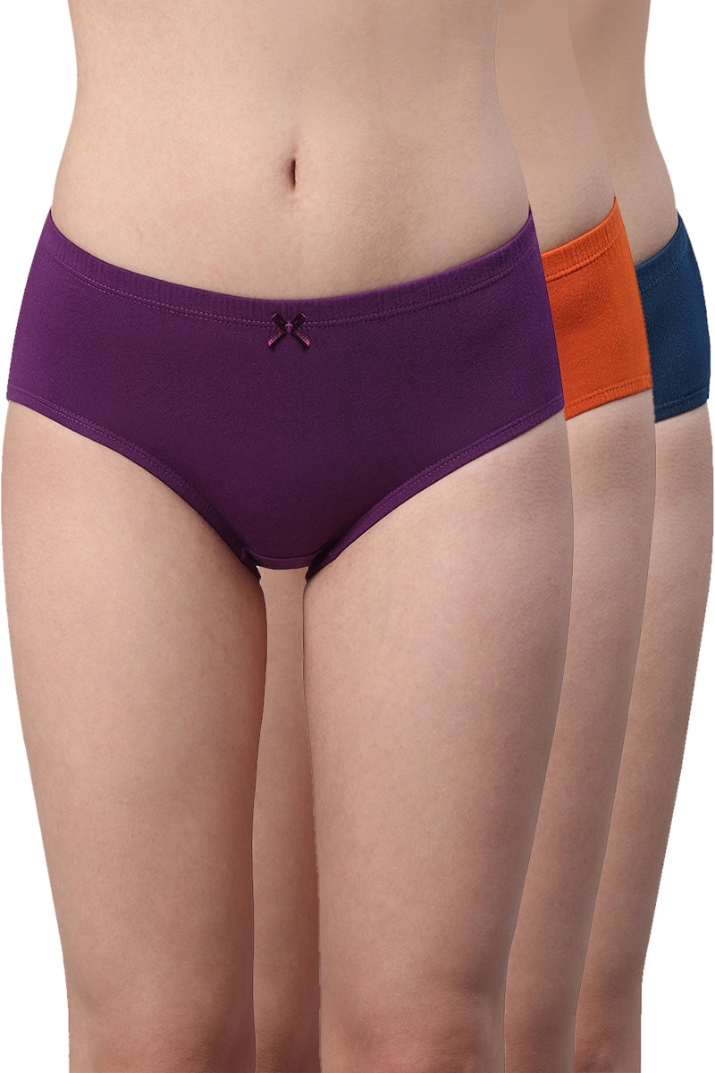 Inner Elastic Waistband Hipster Panty (Pack of 3)