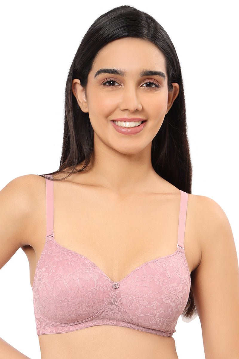 Lace Wired Padded Full Cup Bra A-E, Rosie