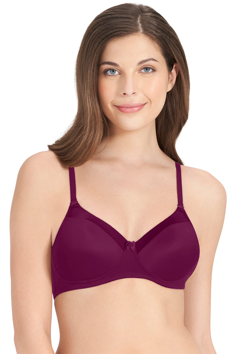 Buy Amante Padded Wired Demi Coverage Push Up Bra - Blue at Rs.597