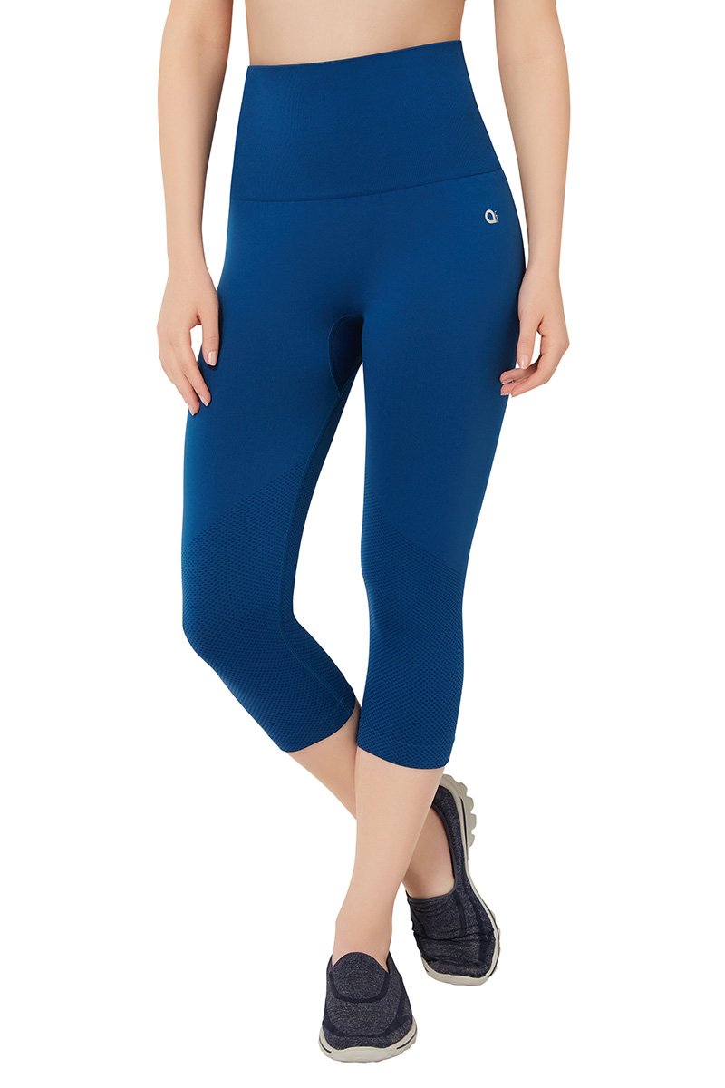 Cotton Capris For Women - Half Capri Pants - Navy Blue at Rs