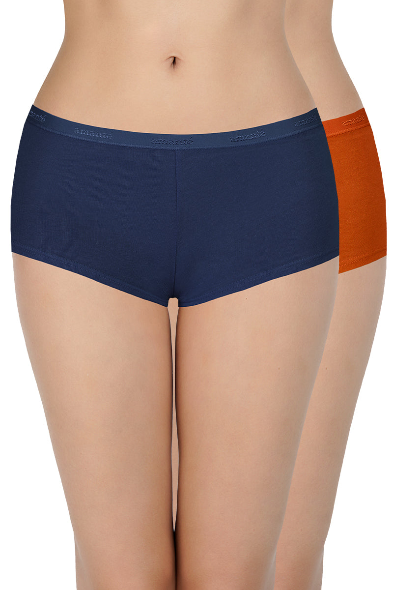 Low Rise Solid Boyshorts (Pack of 2)