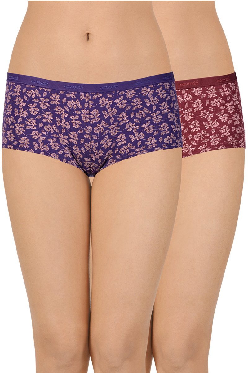 Buy Logo Cotton High-Waist Boyshort Panty - Order Panties online