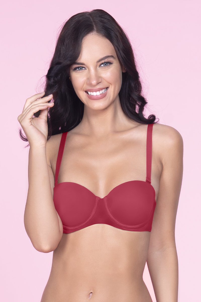 Buy Inner Happiness Red Cotton Blend Women Non Wired Multiway Push Up  Heavily Padded Bra Online at Best Prices in India - JioMart.