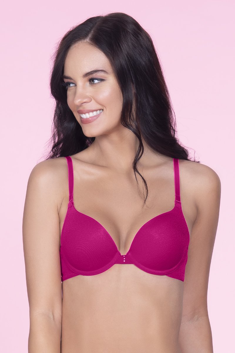 Buy Amante Lightly Padded Invisible Magic Underwire Seamless T-Shirt Bra  Cerise at