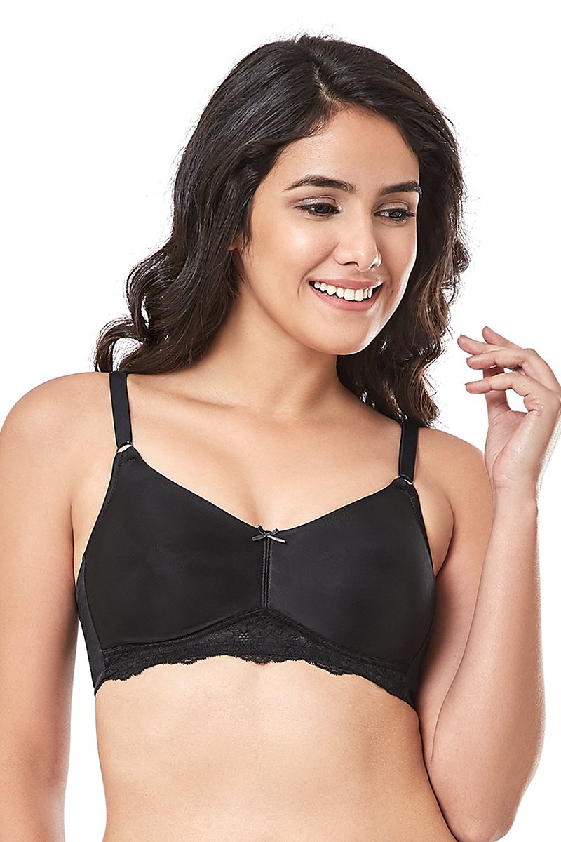 Medium coverage daily wear bra with contoured shaper panels