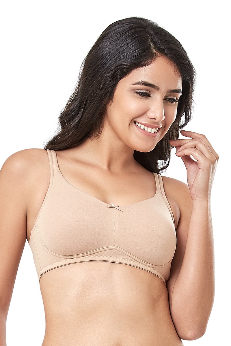 Buy online Nude Non-padded Non-wired Bra With Detachable Straps from  lingerie for Women by Amante for ₹309 at 31% off