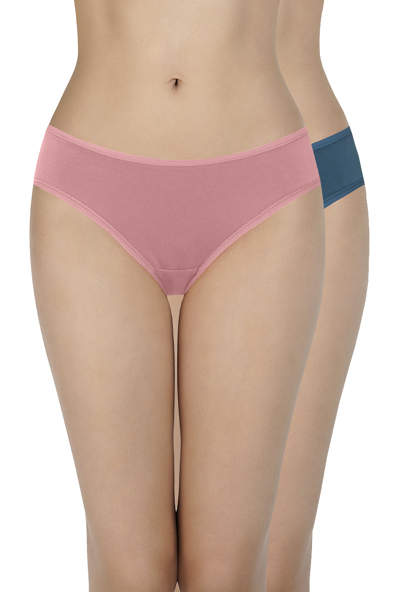 Buy Amante Solid Full Coverage Mid Rise Boyleg Panty - Pink online