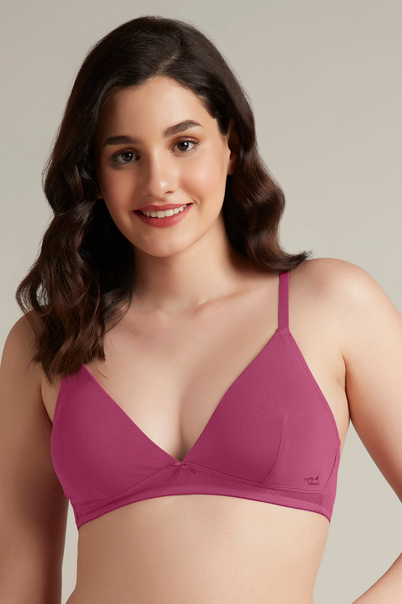 Everyday Pushup Padded Wired Cotton Bra - Coral