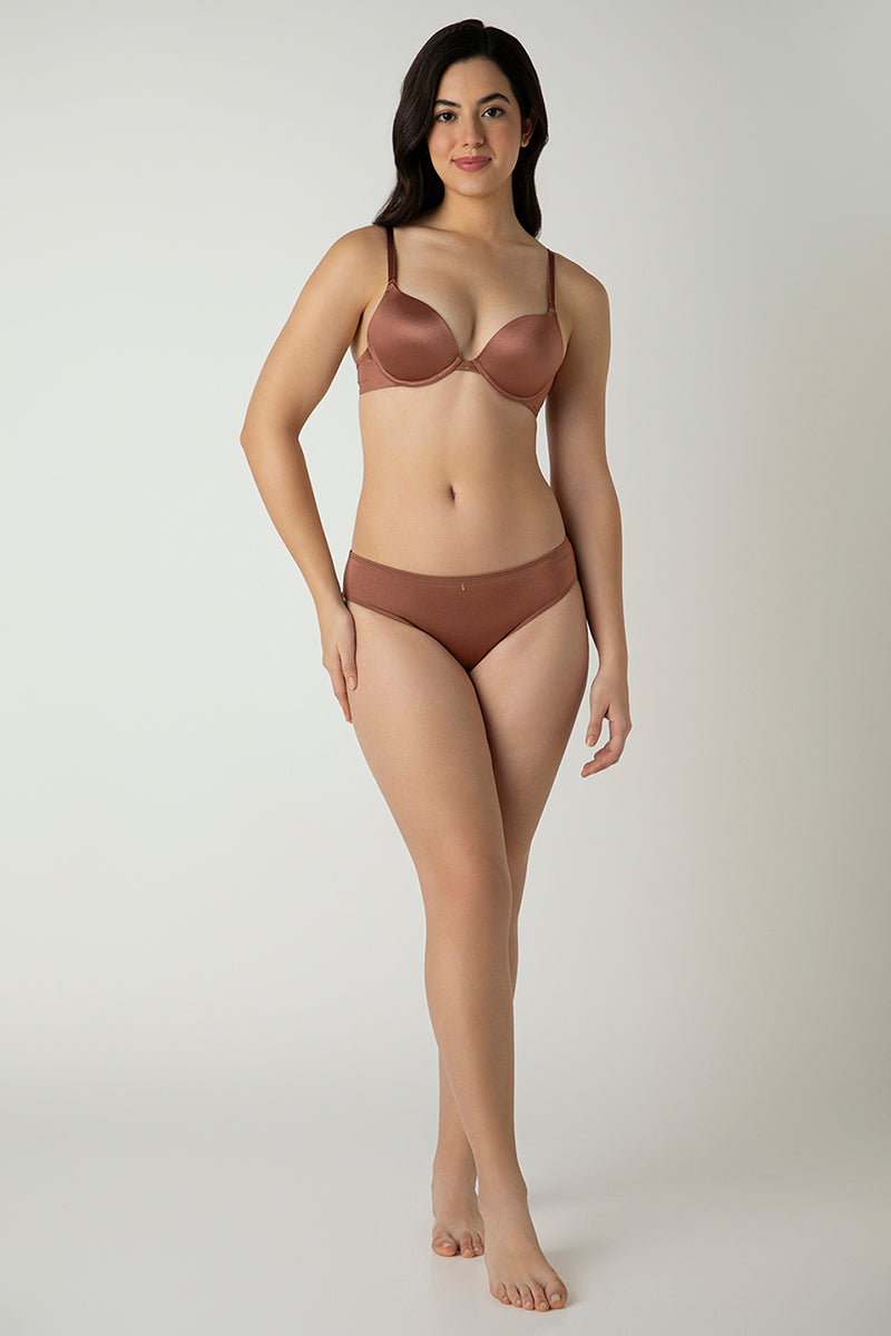 Perfect Lift Padded Wired Demi Bra - Nutmeg