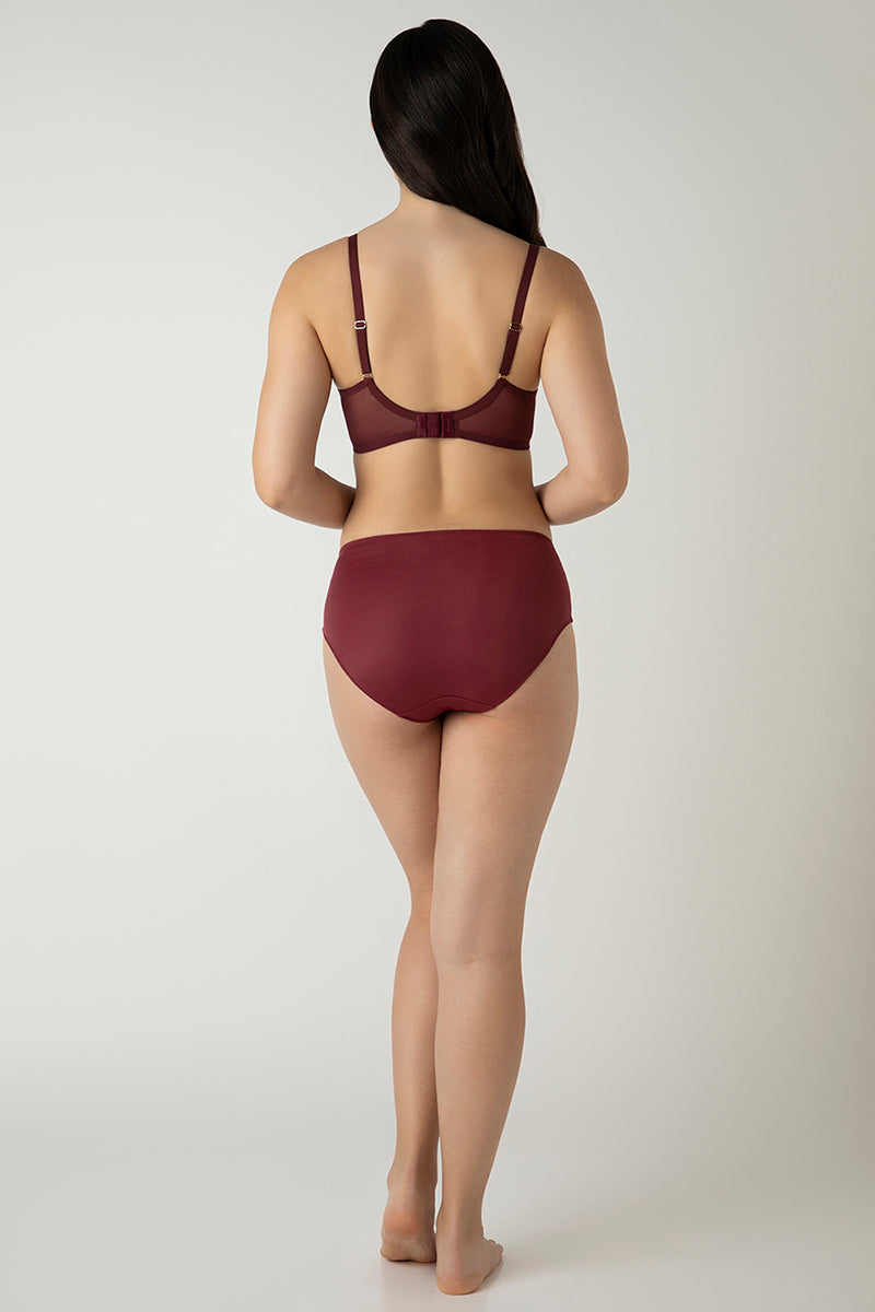 Luxe Support Non-Padded Wired Bra  - Windsor Wine