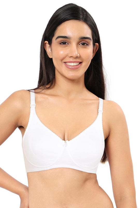 Cotton Casuals Padded Wirefree T-Shirt Bra - Light Grey Marl