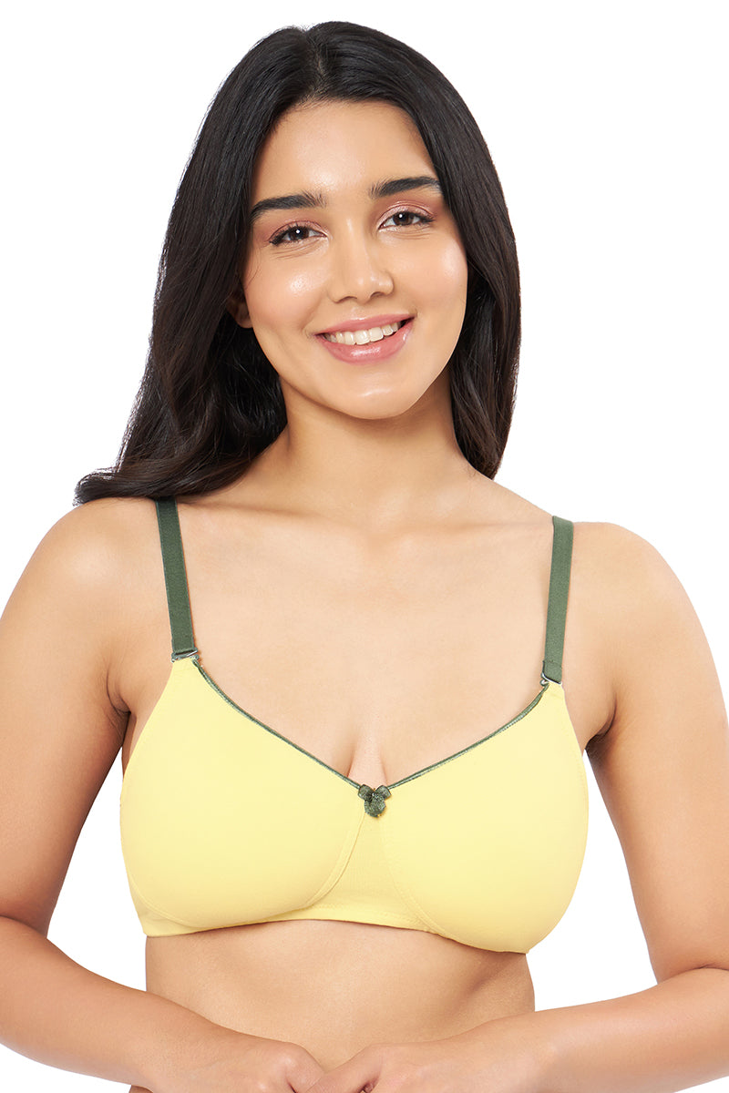 Cool Contour Non-Padded Non-Wired Bra with Aloe Finish - Sandalwood
