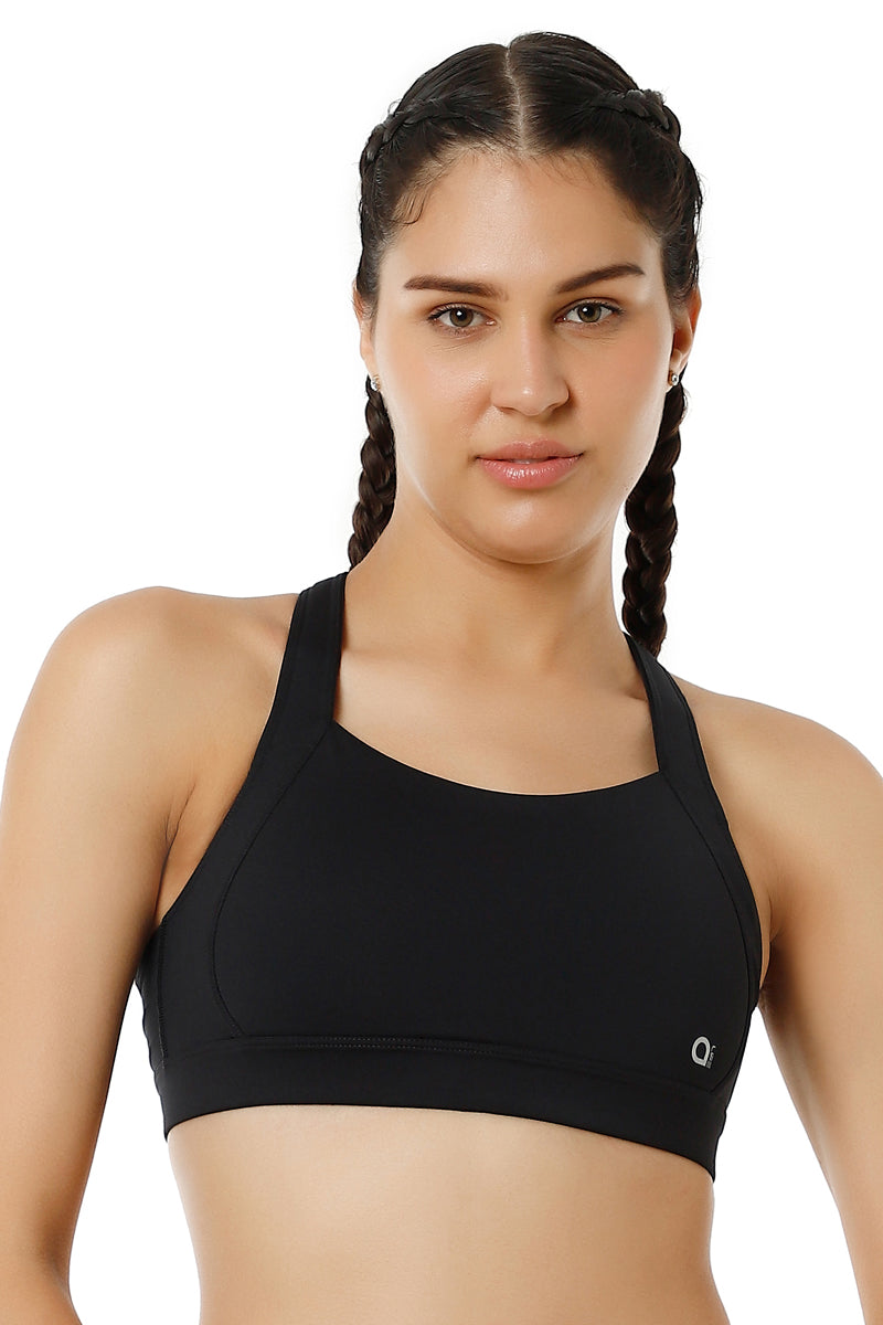 Buy FITTIN Racerback Sports Bra for Women- Padded Seamless Activewear Bras  for Yoga Gym Workout Fitness Grey Online at desertcartINDIA