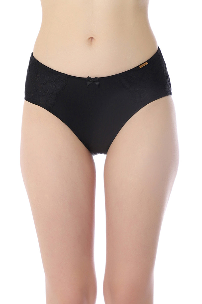 NEW Microfiber No-Show Thong Panty in Black