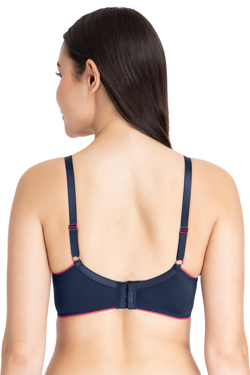 Buy Women's Heart Print Wired T-shirt Bra with Adjustable Strap and Bow  Detail Online