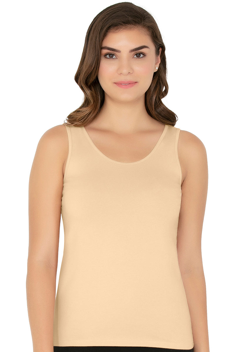 Buy Amante Solid High Coverage Sleeveless Camisoles - Multi-color online