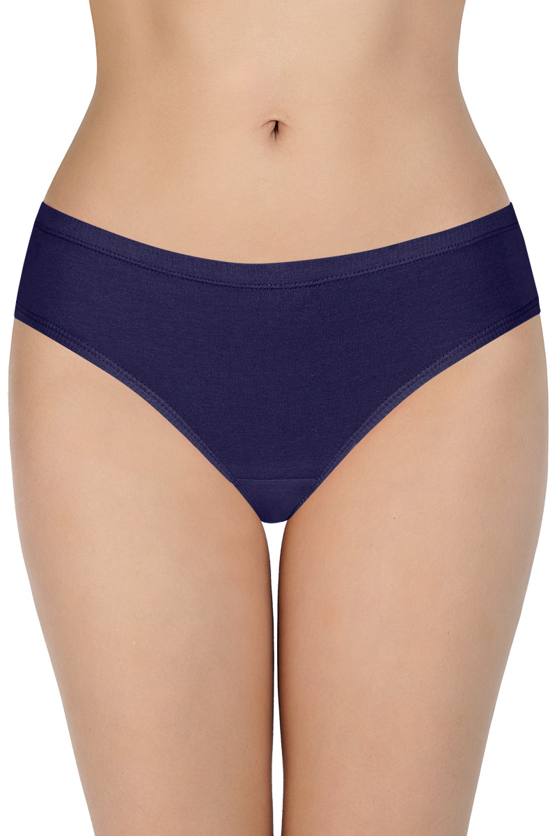 Amante Solid Low Rise Three-Fourth Coverage Hipster Panties (Pack