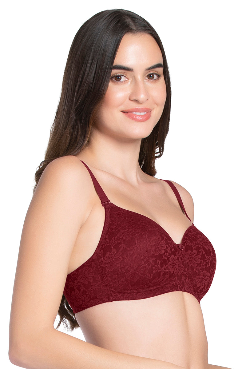 Amante women's cotton delicate delight bra online--Maroon