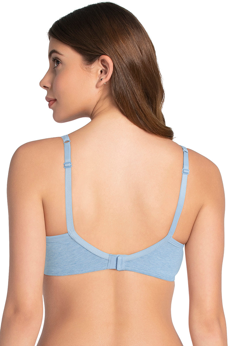 Buy Amante Light Blue High-Impact Padded Non-Wired Sports Bra With  Adjustable Back Straps Online