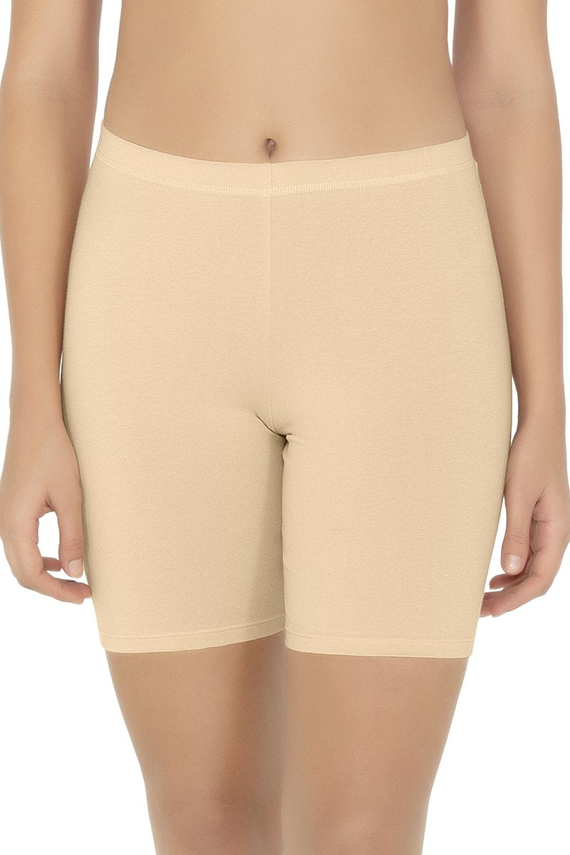 MRULIC Womens Leggings Shorts Under Dresses Smooth Boyshorts Underwear  Thigh Panties Shorts For Matching Skirts Dresses Beige + XL