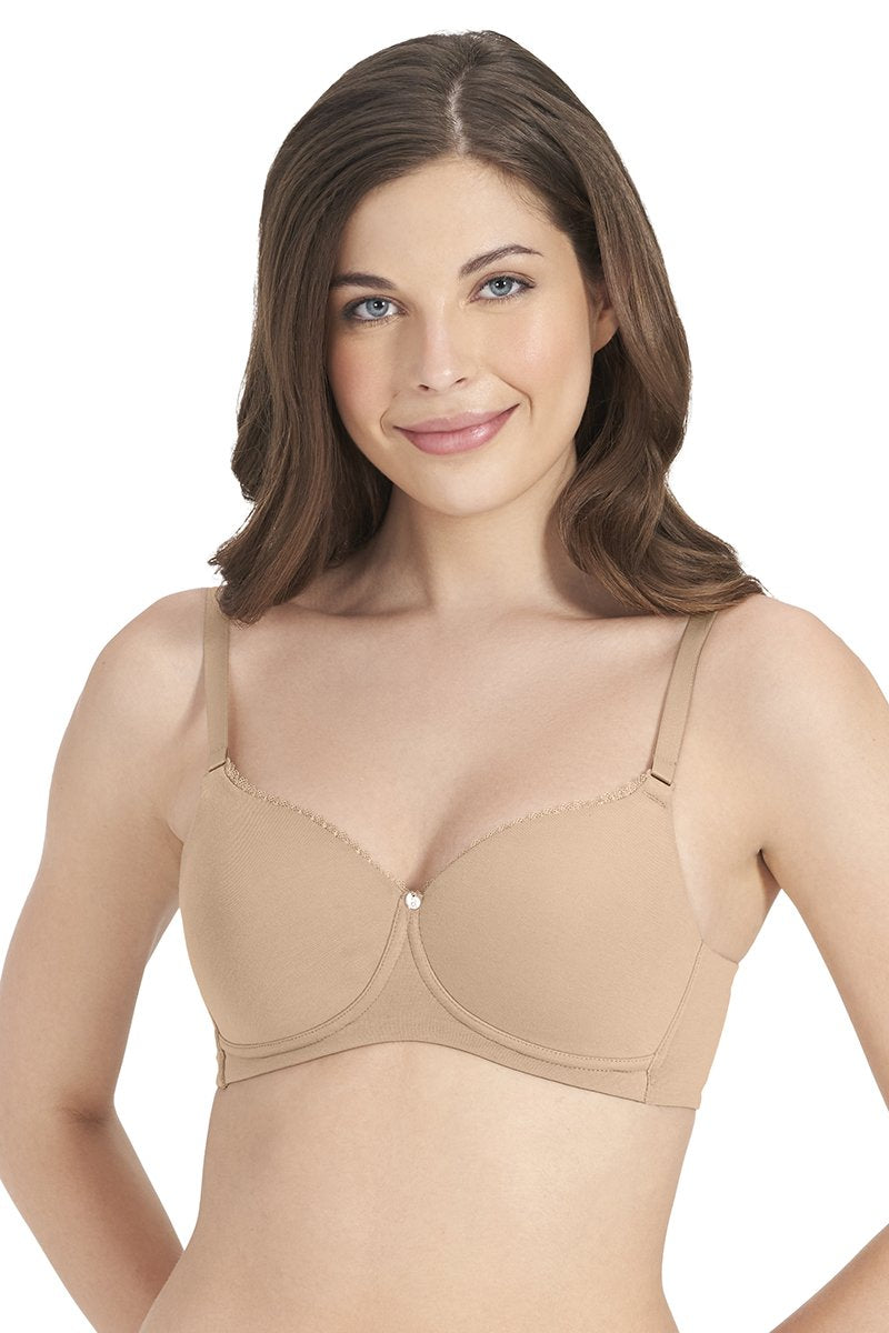 Padded Bras for Women Double with Straps Tagless Wear Underwire