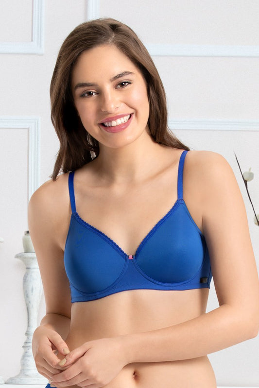 every de Padded Non-Wired Classic Concealer T-Shirt Bra - Royal Blue