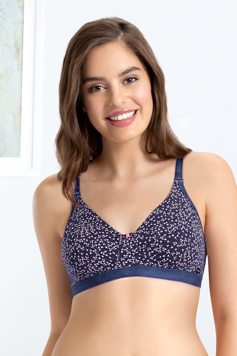 every de Non-Padded Wired Cotton Embrace Full Cover Bra - Black