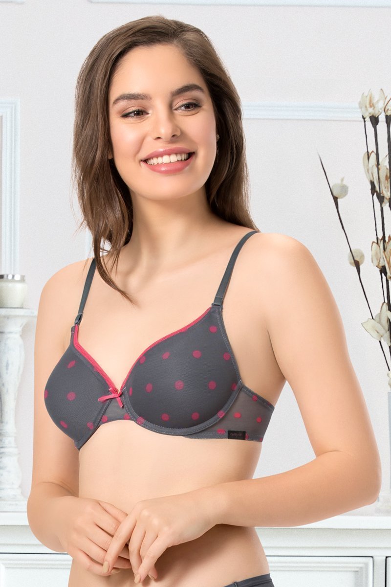 Smooth Charm Padded Non-Wired Printed T-Shirt Bra - Floral Whimsy Pr