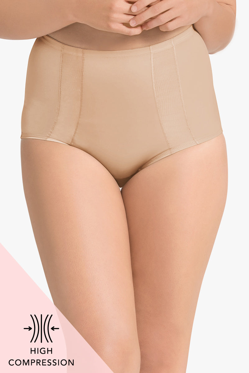 Buy Amante Solid Full Coverage High Rise Thigh Shaper - Nude online