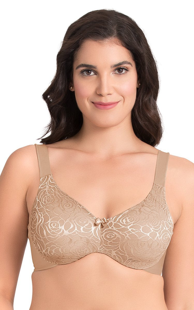 Buy A-GG Boudoir Collection Brown Satin Underwired Padded Bra 36C, Bras