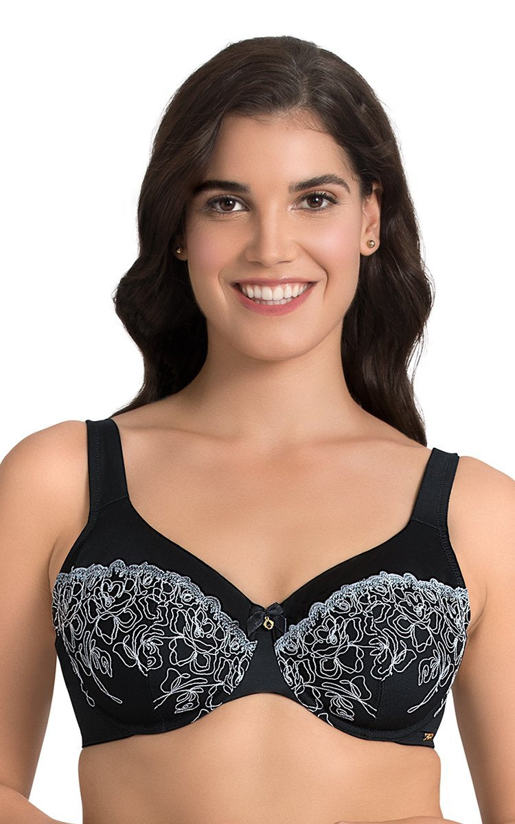 Buy Padded Non-Wired Dot Print Multiway Bra in Grey - Lace Online