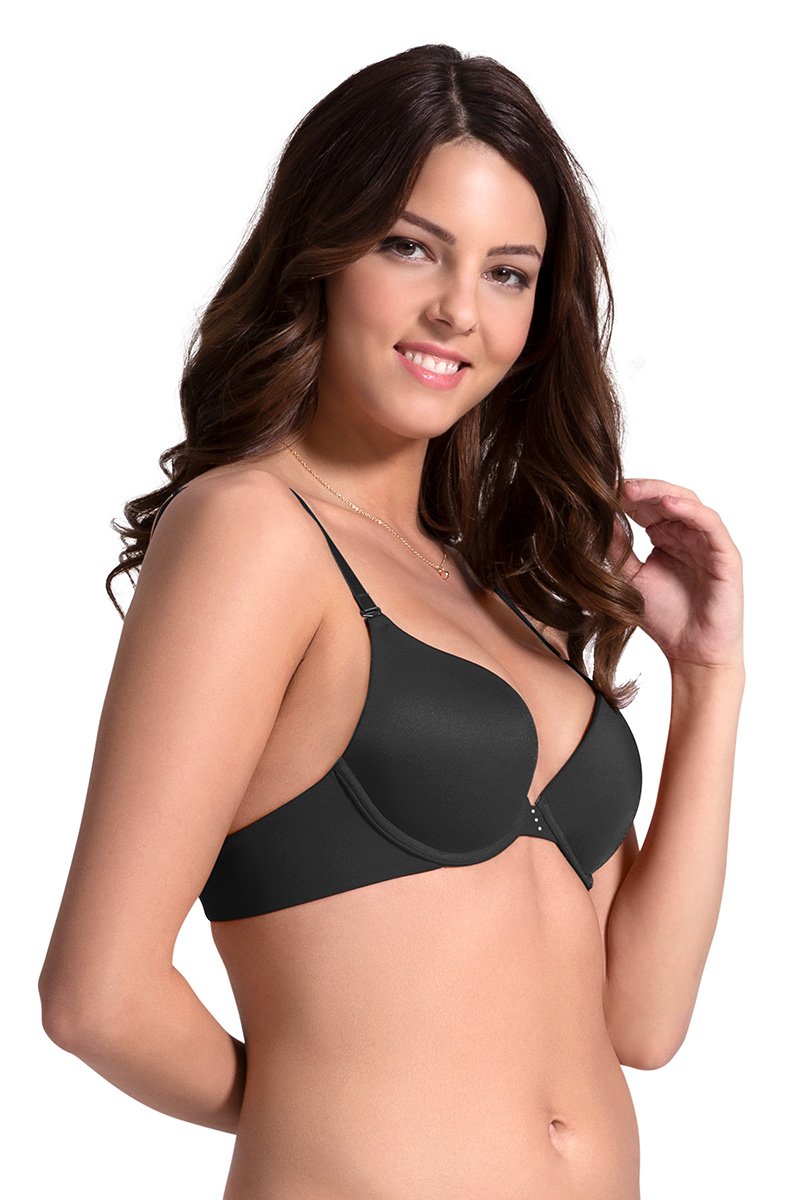 Buy Pour Moi Black Padded Romance Moulded Plunge Push Up Bra from Next  Ireland