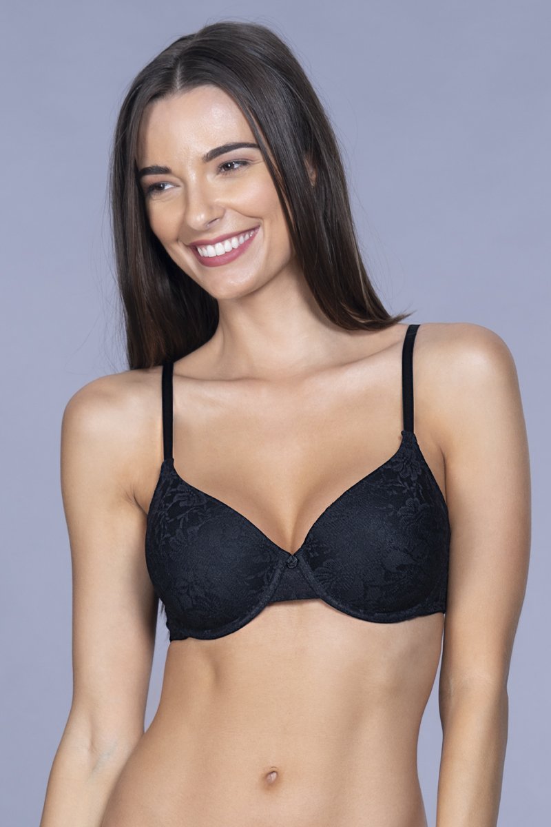 Floral Romance Lightly Padded Wired Full Coverage Bra - Angel