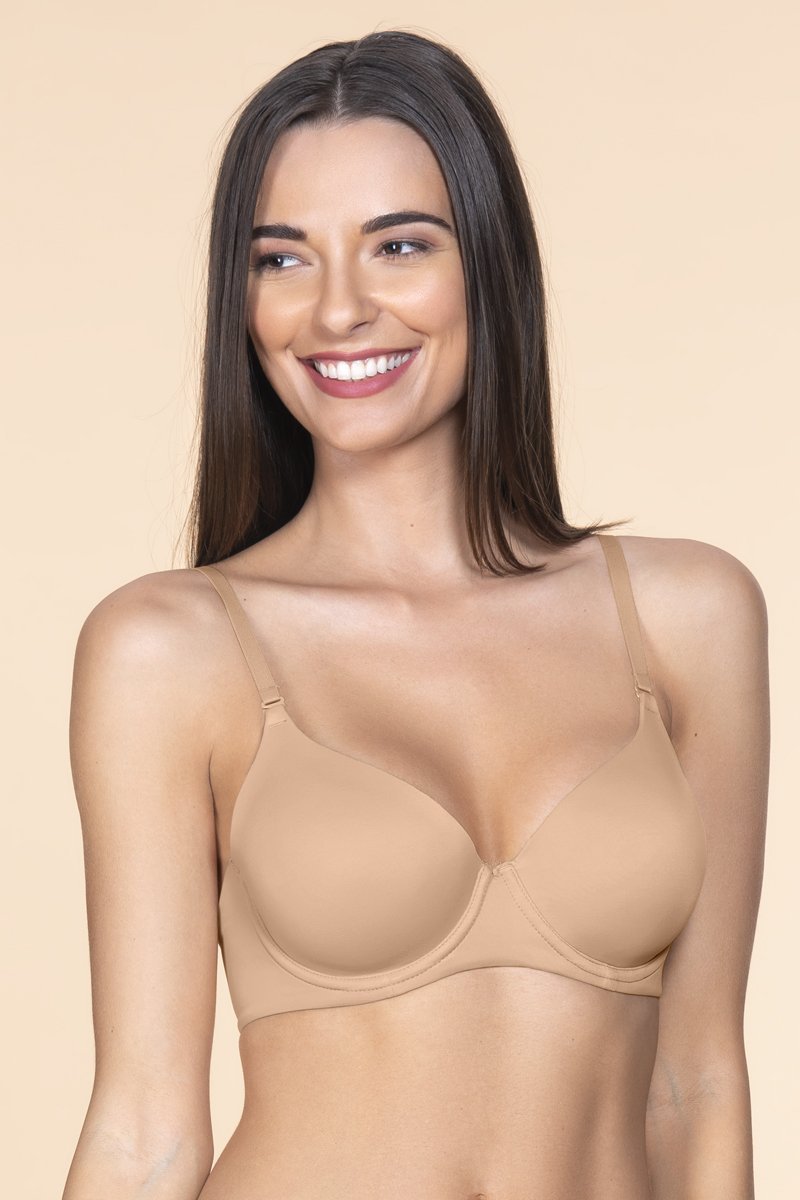 Buy online Nude Padded Seamless Bra from lingerie for Women by Amante for  ₹1495 at 0% off
