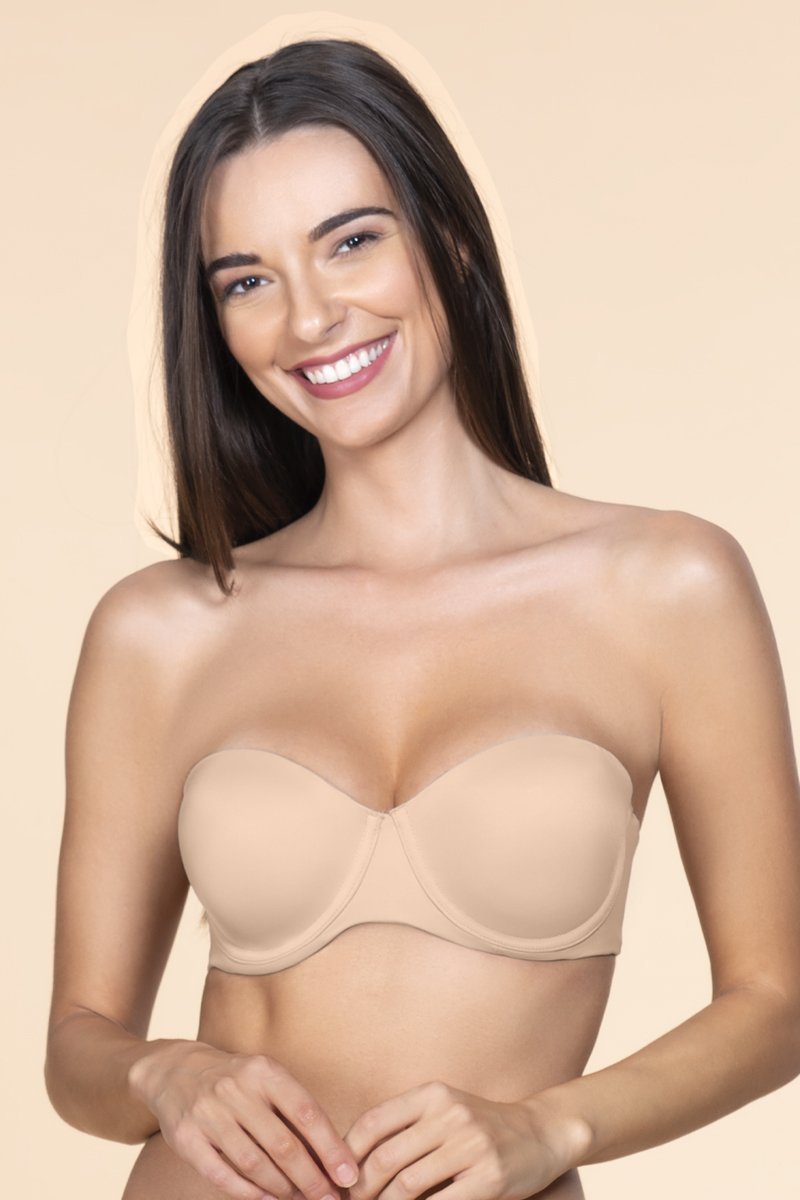 Buy Amante Solid Padded Wired Multiway Strapless Bra BRA10808