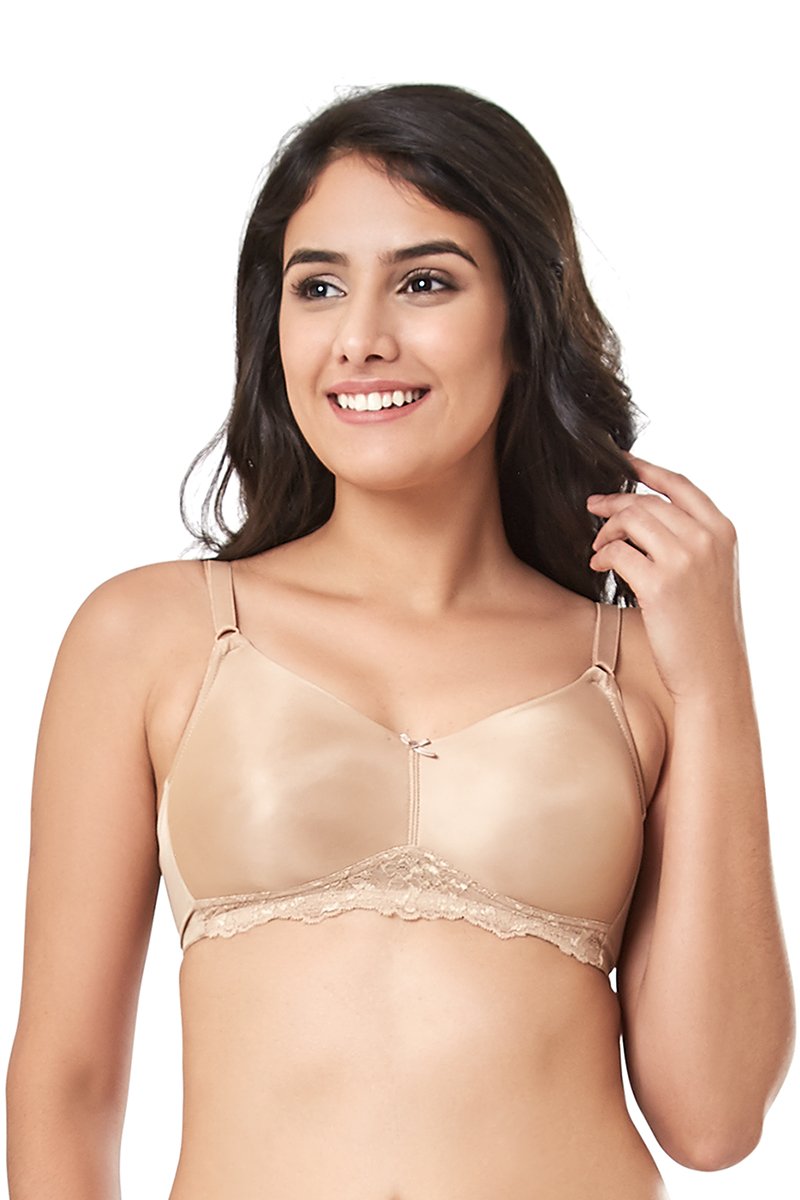 Non-Padded Non-Wired Sheer Lush Lace Bralette - Bright Rose